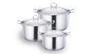 Stainless Steel Stockpot Set 3pc - Silver - &pound;72.99