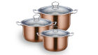 Stainless Steel Stockpot Set 3pc - Copper - &pound;72.99