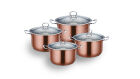 Stainless Steel Stockpot Set 4pc - Copper - &pound;84.99