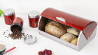 Metal Bread Bin and Canisters Set - Red - &pound;71.99